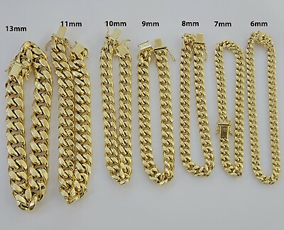#ad 10k Yellow Gold Bracelet Miami Cuban Link 6mm 15mm 7.5quot; 9quot; REAL Real Gold Sale $649.58