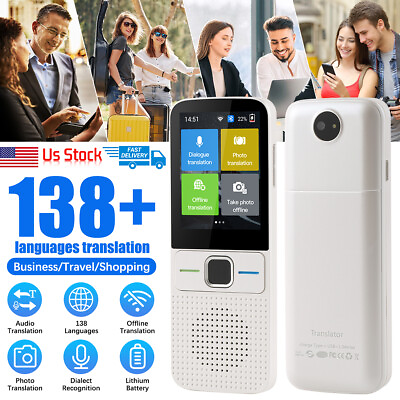 #ad Portable Smart Translator Two Way Real Time 138 Languages Device Instant Voice $56.99
