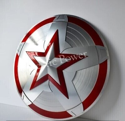#ad Captain America Shield Red Guardian Metal Metal Prop Replica Shield Avenger Play $232.50