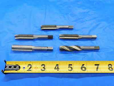 #ad 5 PC. LOT OF VARIOUS 1 2 13 GH3 HSS PLUG TAP 3 STRAIGHT AND SPIRAL FLUTE .5 UNC $59.99