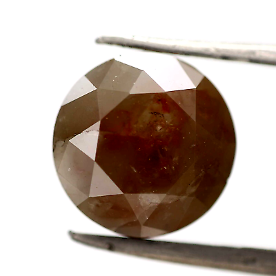 #ad Salt and Pepper Diamond 3.50 Ct Natural Brown Color Round Loose Diamond For Ring $897.00