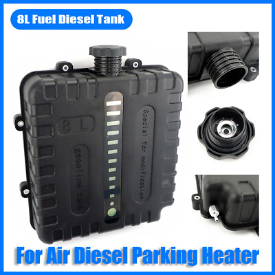 #ad 8L Air Diesel Heater Fuel Tank Oil With Cap Black Strong Hard For Car Truck VAN# GBP 26.68