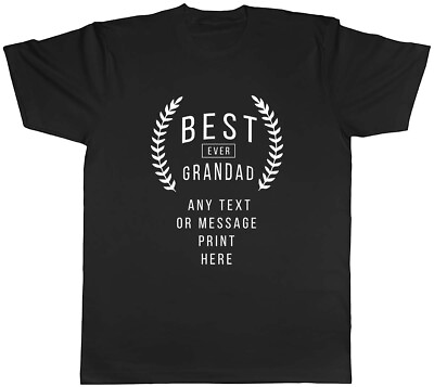 #ad Personalised Best Ever Grandad Mens Unisex T Shirt Tee GBP 8.99