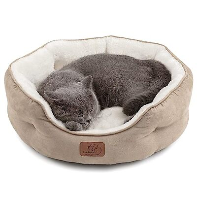 #ad Bedsure Dog Beds for Small Dogs Round Cat Beds 20.0quot;L x 19.0quot;W x 6.0quot;Th Camel $31.63