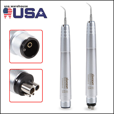 #ad USA Dental Ultrasonic Air Perio Scaler Handpiece Hygienist 2 amp; 4 Holes 3 Tips CE $18.19