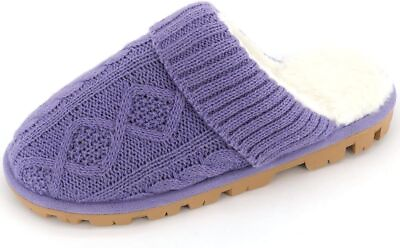 #ad Womens Warm Knitted Memory Foam Slipper Fuzzy Slip on Outdoor Indoor House Shoes $11.99