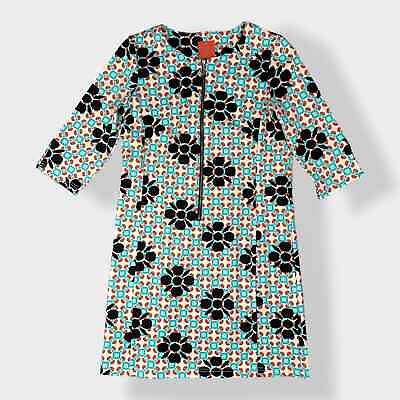#ad Tracy Negoshian Geometric and floral zip up dress $45.00