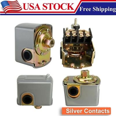 #ad 40 60 PSI Well Water Pump Pressure Control Switch Adjustable Double Spring Pole $11.98