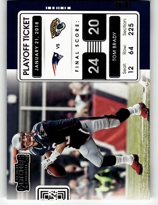 #ad Tom Brady 2018 Panini Contenders Playoff Ticket #PLT TOM New England Patriots $2.88