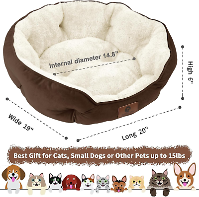 #ad Dog Bed for Small Dogs Bed for Puppy and Kitty Extra Soft amp; Machine 20 Inches $29.99