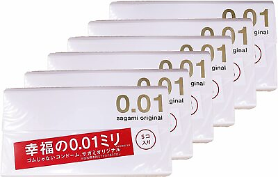 #ad Sagami Original condoms 001 Nonlatex Thinnest Ultra thin 0.01 5PCS x 6 Box F S $88.48