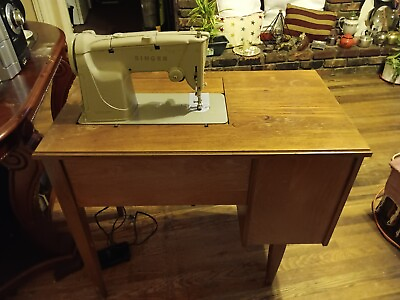 #ad 1964 singer sewing machine vintage in cabinet $450.00