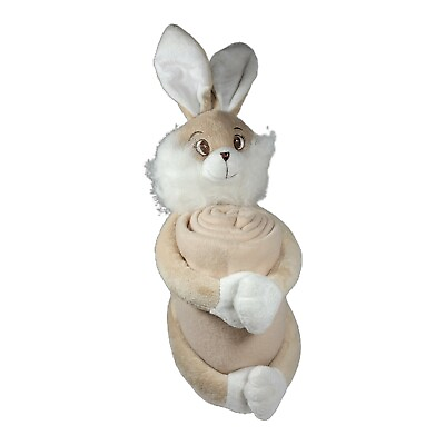 #ad Silver One Kids Stuffed Animal Throw Blanket 2 Piece Gift Set NEW BUNNY RABBIT $19.48