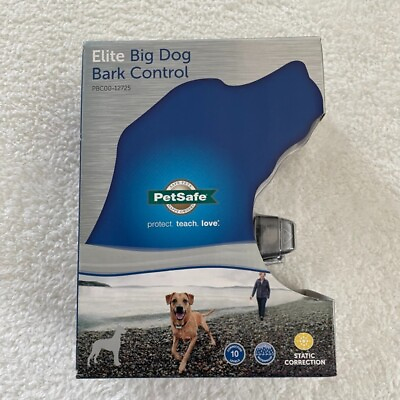 #ad PetSafe Elite Big Dog Bark Control Static Collar PBC00 12725 40 LBS $39.88
