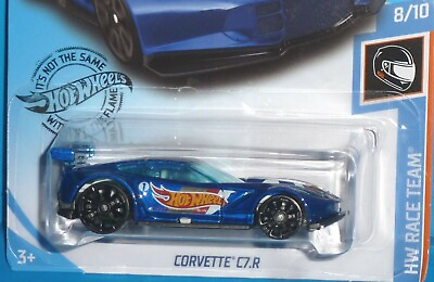 #ad 2019 HOT WHEELS Chevrolet Corvette C7.R Col. #193 250 HW RACE TEAM Blue $2.99