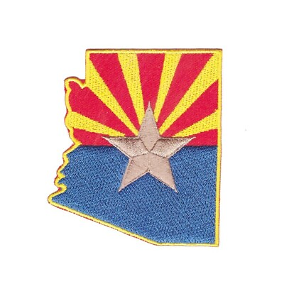 #ad Arizona Flag State USA Embroidered Patch Iron On Sew On $7.95