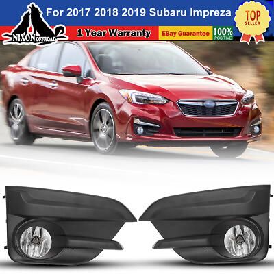 #ad 2017 2019 For Subaru Impreza Fog Lights Driving Lamps Wiring Switch Kit Pair $74.99