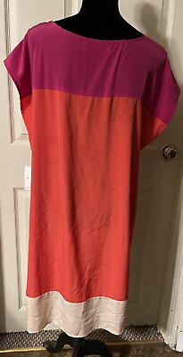 #ad NWT Old Navy Color Blocked Dress Pink Orange Beige XL $4.00