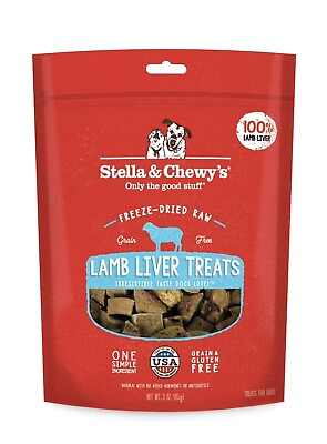 #ad Stella amp; Chewy#x27;s Freeze Dried Raw LAMB LIVER TREATS 100% Lamb Liver 3oz $8.39