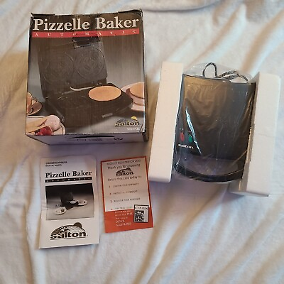 #ad New in the Box Salton Pizzelle Baker Automatic Model WM8PZL Open Box $49.95