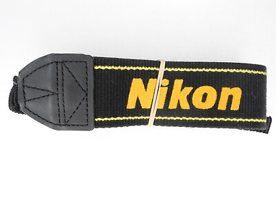 #ad Nikon AN DC1 Black Yellow Camera Neck Strap For SLR DSLR $8.49