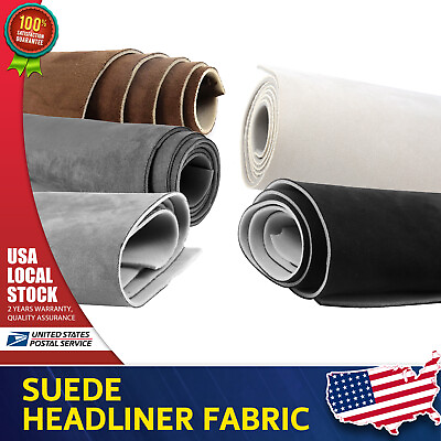 #ad 60quot; Headliner Fabric Foam Backed Auto Roof Liner Repair Upholstery Suede $30.99