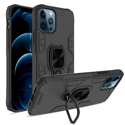 #ad For iPhone 12 12 Pro 12 Pro Max Case Shockproof Holder Hybrid Cover with Ring $3.99