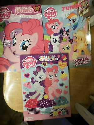 #ad 3 My Little Pony Coloring Activity Books Friendship Sweet Smile Everypony #2 $5.99