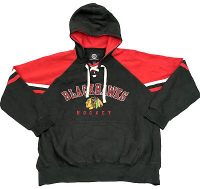 #ad Chicago Blackhawks G III NHL Hooded Hoodie Sweatshirt Pullover Men#x27;s Large L $12.50