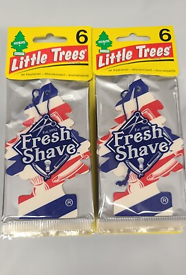 #ad Little Trees Car Air Freshener 24 Pack Fresh Shave $21.98
