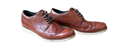 #ad Cole Haan Lace Up Brown Leather Oxfords Size 11M Comfort Shoe Loafer Wingtip C $29.97