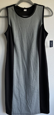 #ad Old Navy Color Block Dress Sleeveless Black Gray Stretch Size Small NWT $18.00