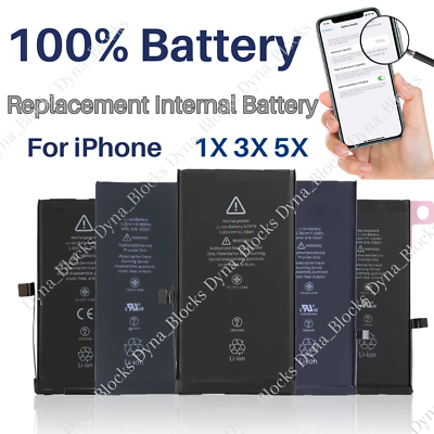 #ad Replacement Battery For iPhone 6 6S 7 Plus 8 X XS Max XR 11 12 13 14 Pro MAX LOT $55.11