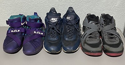 #ad Nike Air Max LeBron Barkley Mens Shoes Size 10 RARE Lot 3 Pairs BEATER Bundle $75.00
