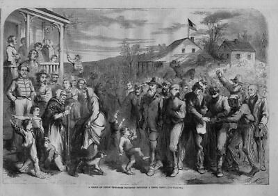 #ad CIVIL WAR GROUP OF CAPTURED UNION PRISONERS ESCORTED THROUGH REBEL TOWN BY NAST $65.00