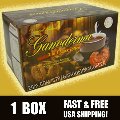 #ad Ganoderma 2 in 1 Black Coffee 20 ct box Free Shipping $14.95
