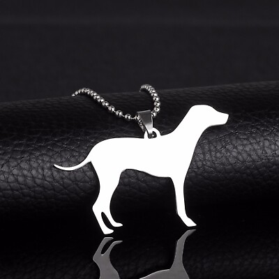 Stainless Steel Dalmatian Dal Leopard Carriage Spotted Coach Dog Pendant Chain $24.99