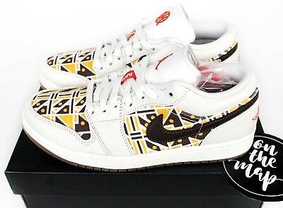 #ad Nike Air Jordan 1 Retro Low Quai 54 White Brown UK 3 4 5 6 7 8 US New GBP 149.95
