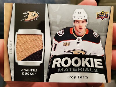 #ad 2018 19 Upper Deck Troy Terry ROOKIE MATERIALS 2 COLOR JERSEY SP🔥Anaheim Ducks $29.99