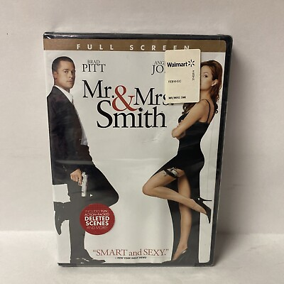 #ad DVD Spy Comedy Action Movie MR amp; MRS SMITH Brad Pitt Angelina Jolie FACTORY NEW $3.95