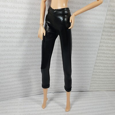 #ad N30 BOTTOM BP BLACK FAUX LEATHER CROP PANTS FITS MADE TO MOVE MUSE BARBIE DOLL $5.97