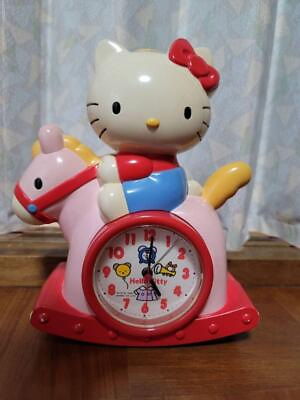 #ad Hello Kitty Rocking Horse Talking Clock Alarm Clock Sanrio Sound super rare $284.91