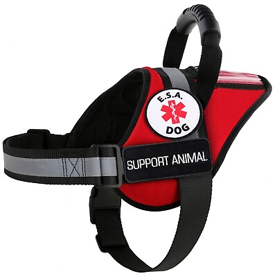 #ad SUPPORT ANIMAL Harness ESA Dog Vest Pocket Handle Patches ALL ACCESS CANINE $44.99