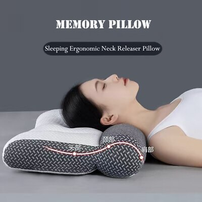 #ad Super Ergonomic Pillow Ergonomic Neck Pillow Protect Neck Spine Orthopedic $14.99