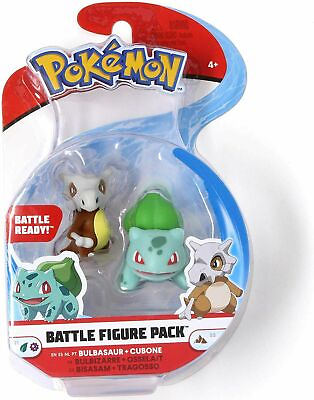#ad NWT Pokemon Battle Figure Pack Figurine Toy Bulbasaur and Cubone $19.99