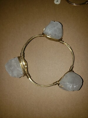 #ad NEW Bracelet Jewelry Wire Wrapped Adjustable Cuff Copper Gemstone Handmade Stone $17.00