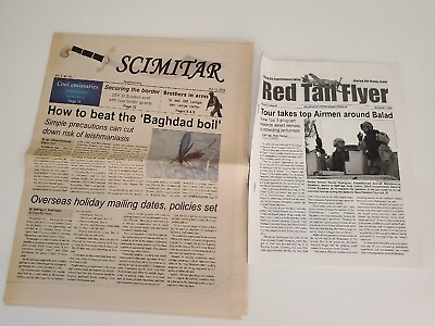 #ad Operation Iraqi Freedom Newspapers Red Tail Flyer amp; Scimitar 2004 Iraq $19.85