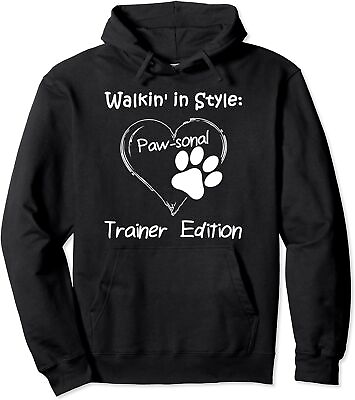 #ad Walk Your Dog Month Stylish Dog Trainer Heart Gift Unisex Hooded Sweatshirt $34.99