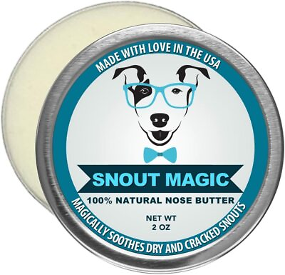 Snout Magic 100% Natural Dog Nose Balm Snout Butter 2oz Dry Dog Nose Moisturizer $18.99