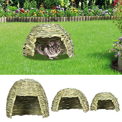 #ad Rabbit House Natural and Safe Guinea Pig House Hand Made Bunny Grass House $23.09